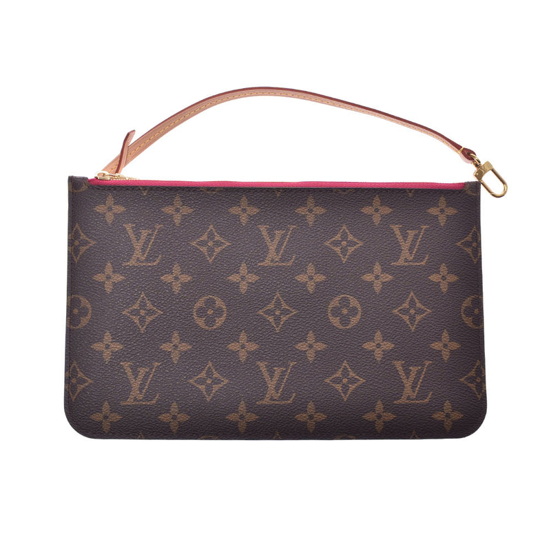 LOUIS VUITTON Monogram Neverfull MM Pivoine M41178中性Monogram帆布手提袋Shindo二手Ginzo