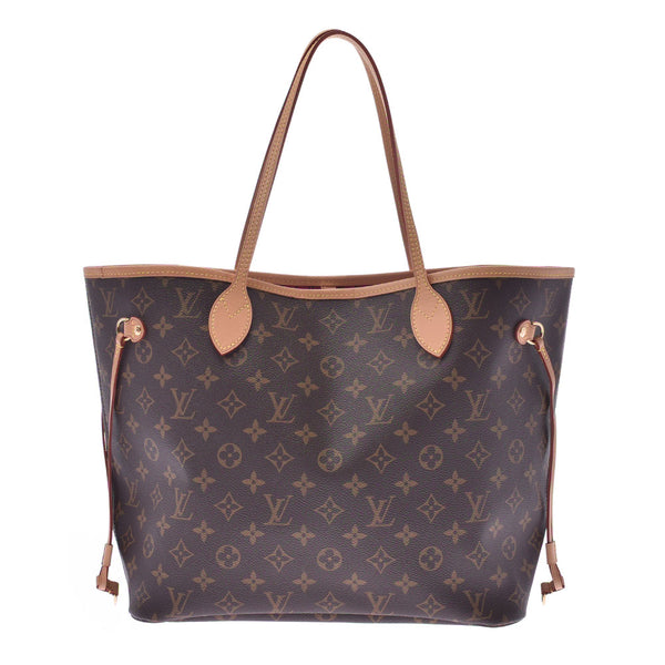 LOUIS VUITTON Monogram Neverfull MM Pivoine M41178中性Monogram帆布手提袋Shindo二手Ginzo