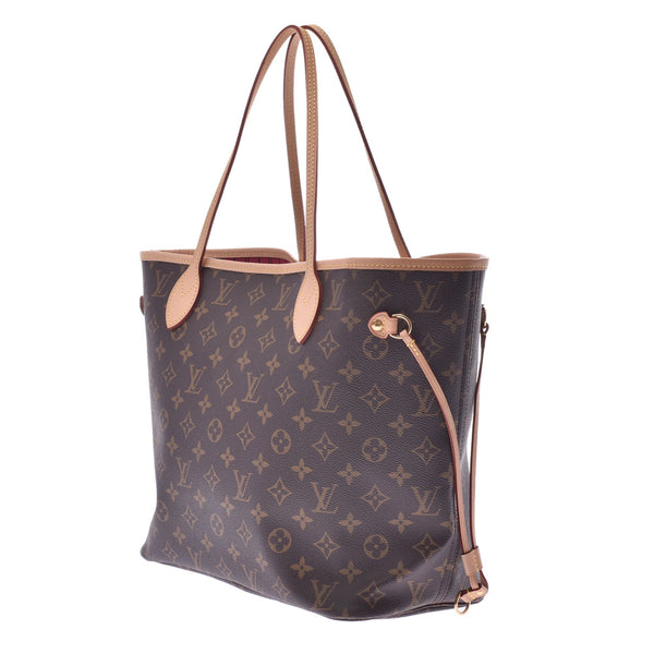 LOUIS VUITTON Monogram Neverfull MM Pivoine M41178中性Monogram帆布手提袋Shindo二手Ginzo