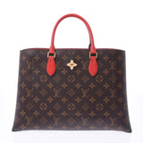 LOUIS VUITTON Monogram Flower手提袋Kokuriko M43553女士Monogram帆布手提袋A级二手Ginzo