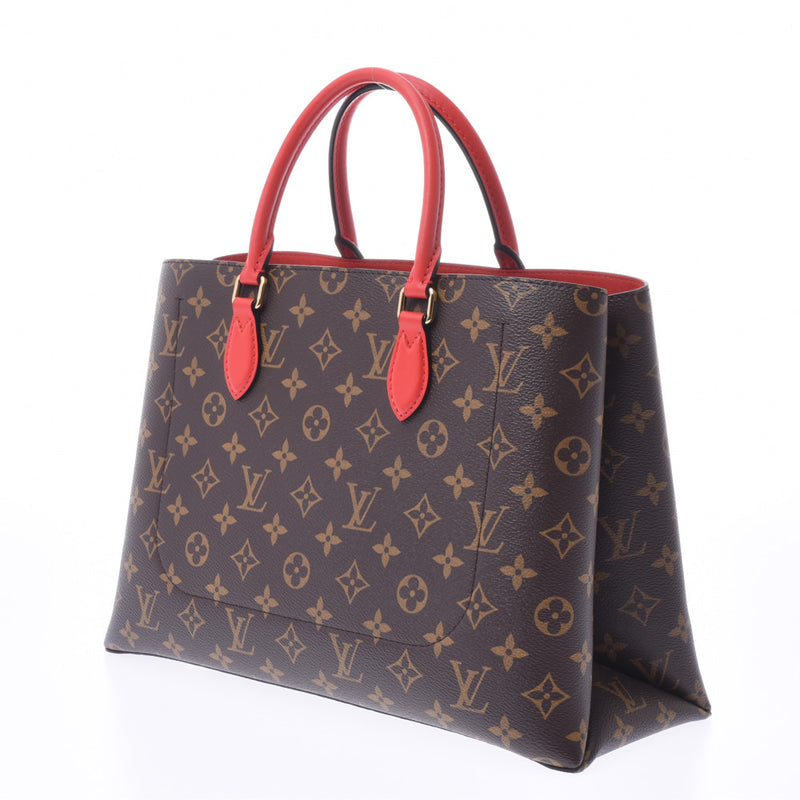 LOUIS VUITTON ルイヴィトン モノグラム フラワー トート コクリコ Ｍ43553 レディース モノグラムキャンバス トートバッグ Aランク 中古 銀蔵