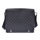 LOUIS VUITTON ルイヴィトン ダミエ グラフィット ディストリクト MM NM 黒/グレー系 N41029 メンズ ダミエグラフィットキャンバス ショルダーバッグ Aランク 中古 銀蔵