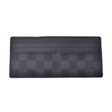 LOUIS VUITTON Louis Vuitton Damier Grafitt Portofoile Ron Modulable Black/Grey N63084 Men's Damie Grafitt Canvas Long Wallet AB Rank Used Ginzo