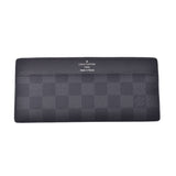 LOUIS VUITTON Louis Vuitton Damier Grafitt Portofoile Ron Modulable Black/Grey N63084 Men's Damie Grafitt Canvas Long Wallet AB Rank Used Ginzo