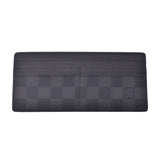 LOUIS VUITTON Louis Vuitton Damier Grafitt Portofoile Ron Modulable Black/Grey N63084 Men's Damie Grafitt Canvas Long Wallet AB Rank Used Ginzo