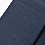 LOUIS VUITTON Louis Vuitton Taiga Portofeuil Brothers Blue Marine M30502 Men's Leather Wallet AB Rank Used Ginzo