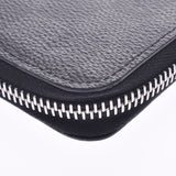 LOUIS Vuitton Louis Vuitton graphic zippy wallet velvet current black/grey n63095 men's Damier graphic fit canvas long wallet AB rank used silver stock