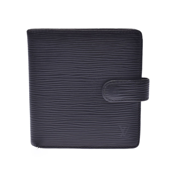 LOUIS VUITTON Louis Vuitton Epi Portobier Compact Noir M63552 Men's Epi Leather Bi-Fold Wallet B Rank Used Ginzo