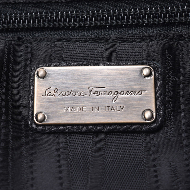 Salvatore Ferragamo フェラガモ ガンチーニ 黒 レディース カーフ トートバッグ ABランク 中古 銀蔵