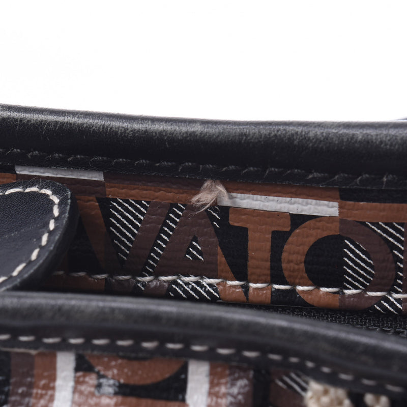 Salvatore Ferrario Ferragamo 2WAY Bag Tea/Black Women's PVC/Leather Tote Bag B Rank Used Ginzo