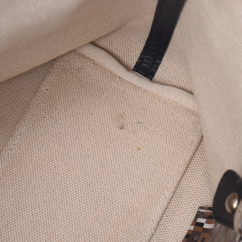 Salvatore Ferrario Ferragamo 2WAY Bag Tea/Black Women's PVC/Leather Tote Bag B Rank Used Ginzo