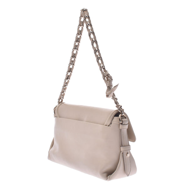 BALLY Barry, chain, shoulder beige, Ladies, shoulder bags, AB, AB, AB, used, silver, rank.