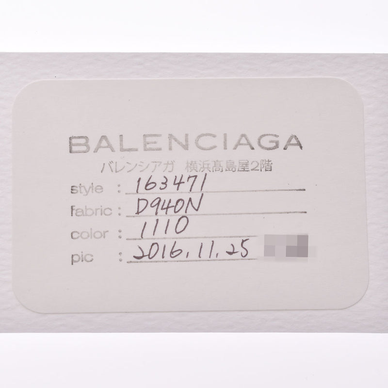 BALENCIAGA Balenciaga money Gray Silver Bracket 163471 unisex scarf long wallet B rank used silver