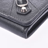 BALENCIAGA Balenciaga money Gray Silver Bracket 163471 unisex scarf long wallet B rank used silver