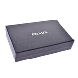 PRADA Prada Shoulder Wallet Ribbon Blue Gold Metal Fittings 1M1437 Ladies Saffiano Long Wallet B Rank Used Ginzo