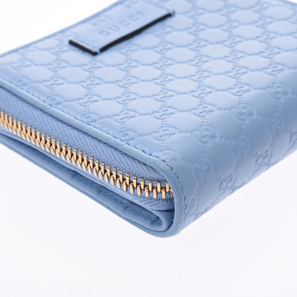 グッチグッチシマ コンパクトジップ アウトレット ブルー ユニセックス