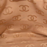 CHANEL logo stitch tote bag beige ladies caviar skin tote bag B rank used Ginzo