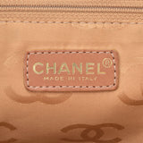 CHANEL logo stitch tote bag beige ladies caviar skin tote bag B rank used Ginzo