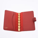 CHANEL シャネル 手帳カバー 赤 レディース キャビアスキン 手帳カバー ABランク 中古 銀蔵