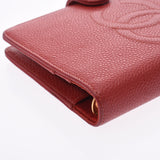 CHANEL シャネル 手帳カバー 赤 レディース キャビアスキン 手帳カバー ABランク 中古 銀蔵