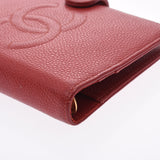 CHANEL シャネル 手帳カバー 赤 レディース キャビアスキン 手帳カバー ABランク 中古 銀蔵