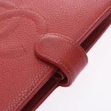 CHANEL シャネル 手帳カバー 赤 レディース キャビアスキン 手帳カバー ABランク 中古 銀蔵