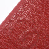 CHANEL シャネル 手帳カバー 赤 レディース キャビアスキン 手帳カバー ABランク 中古 銀蔵