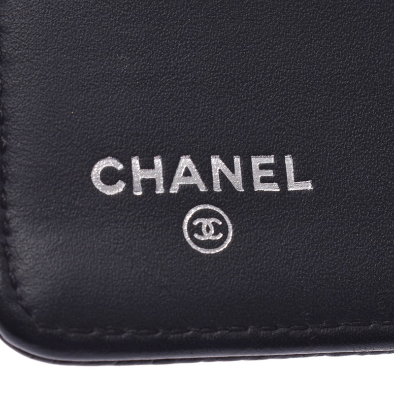 CHANGEEL Shanel, two, wallet, black, black, unsex, purse, long purse, A-rank, used silver.