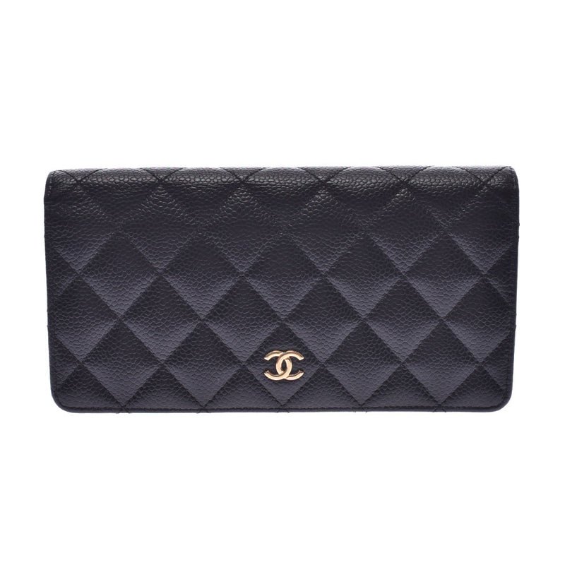 Chanel bi-fold wallet 14143 black unisex wallet CHANEL used – 銀蔵オンライン