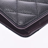 CHANEL Chanel Matrasse Bi-Fold Wallet Black Unisex Caviar Skin Wallet AB Rank Used Ginzo