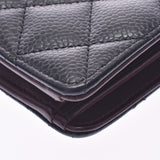 CHANEL Chanel Matrasse Bi-Fold Wallet Black Unisex Caviar Skin Wallet AB Rank Used Ginzo