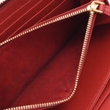 PRADA Prada Round Fasner, wallet, red 1ML506, Ladies Saffiano, wallet, wallet, AB, second-hand silver storey.