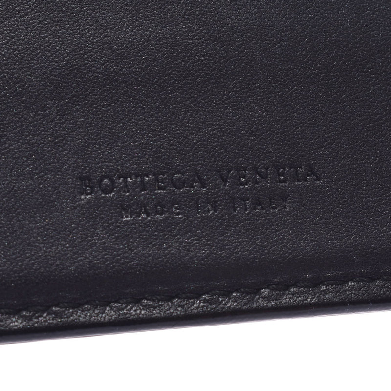 BOTTEGAVENETA ボッテガヴェネタ イントレチャート 二ツ折長財布 アウトレット 黒 ユニセックス カーフ 長財布 Bランク 中古 銀蔵