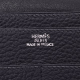 HERMES Hermes Dogon GM Black Silver Metal Fittings □ I Engraved (Around 2005) Unisex Togo Long Wallet B Rank Used Ginzo