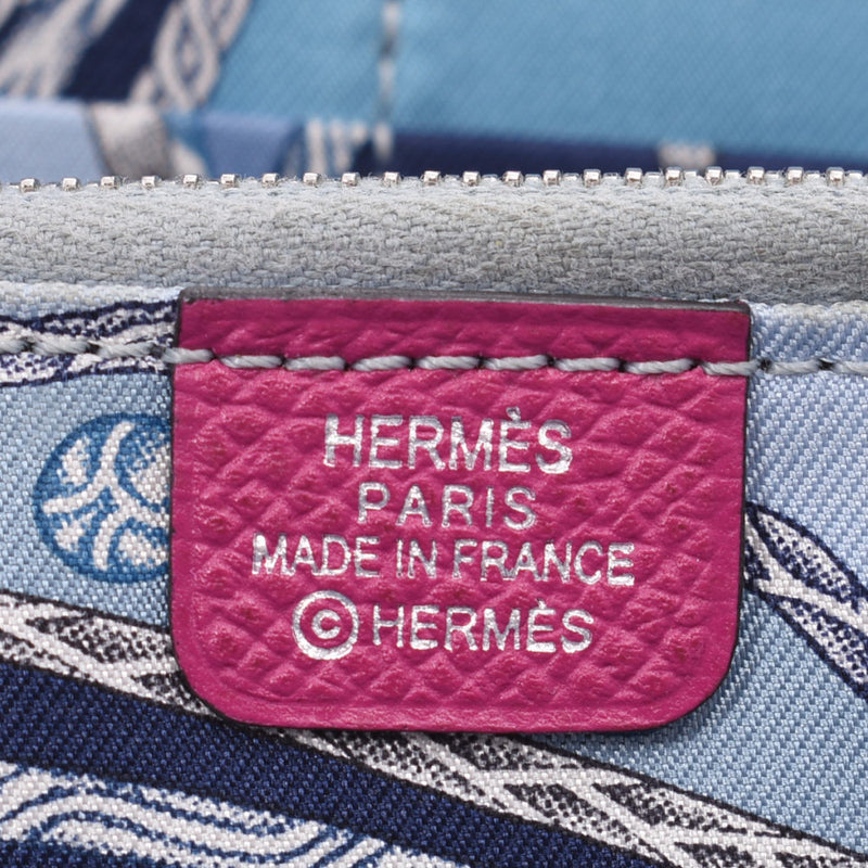 HERMES Hermes,Azap Long Silk Inn,Rose Purple C Imprint(大约2018年),Ladies,Voepson,Long Purse B-Rank,使用银器