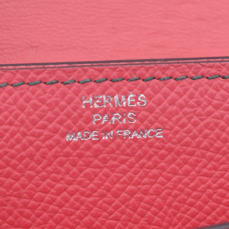 HERMES Hermes Camille Long Azare / Malachite A engraved (around 2017) Ladies Vaux Epson wallet AB rank used Ginzo