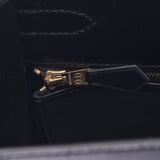 HERMES Hermes Kelly 32 outer stitch 2WAY bag black gold metal fittings □ B engraved (around 1998) Ladies BOX calf handbag A rank used Ginzo