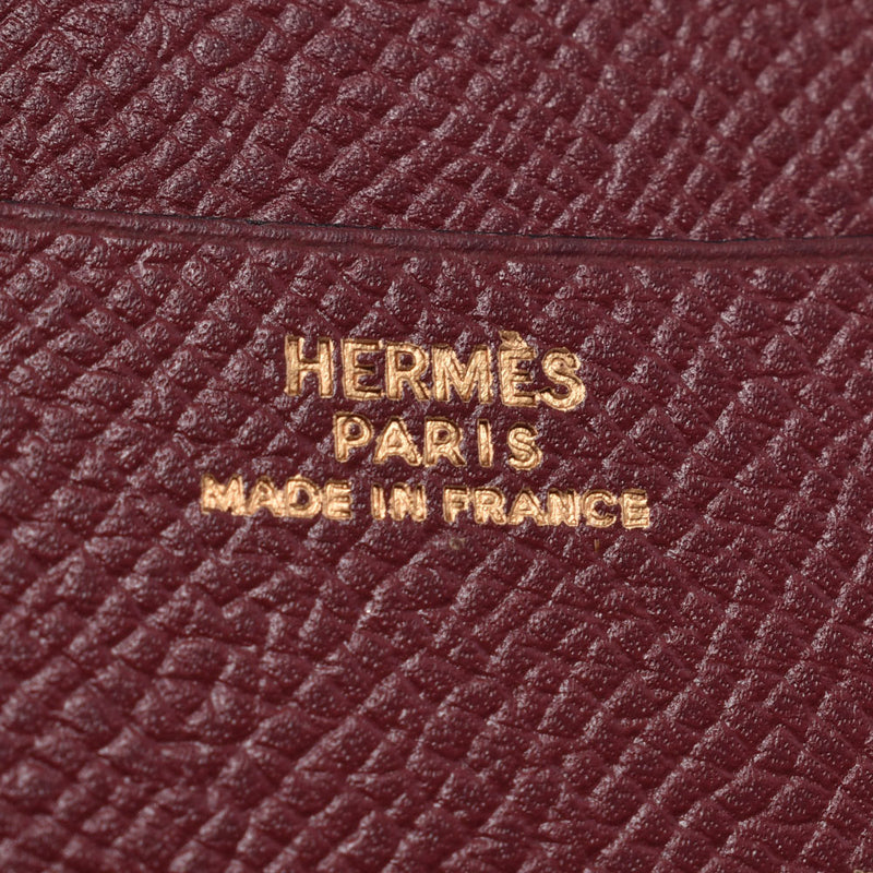 Hermes agenda GM Black / Bordeaux silver hardware