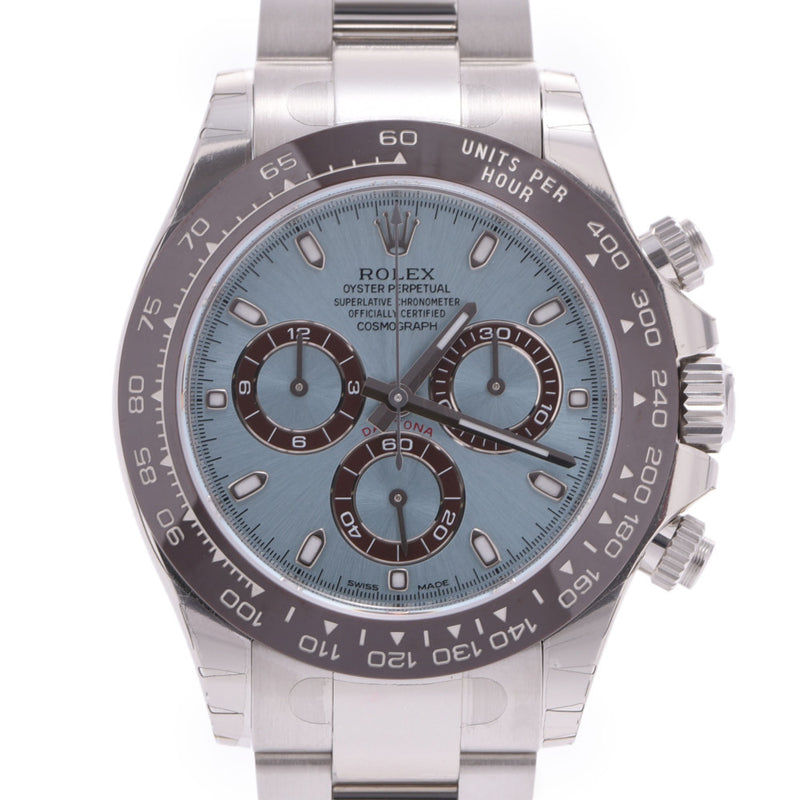 ROLEX Rolex Daytona 116506 men's PT Watch self-winding ice blue dial new silver stock