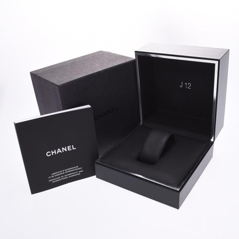 CHANEL Chanel J12 38mm 12P diamond H1626 men black ceramic /SS watch self-winding watch lindera board A rank used silver storehouse