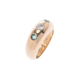 CARTIER Cartier Daphne # 50 9.5 Unisex K18YG / Diamond / Emerald Ring / Ring A Rank Used Ginzo