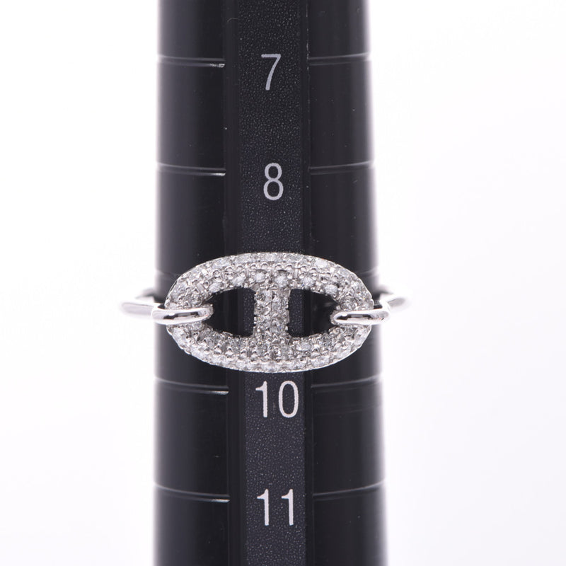 HERMMES爱马仕龙PM钻石0.32ct#519.5号中性K18WG戒指A等级二手银藏
