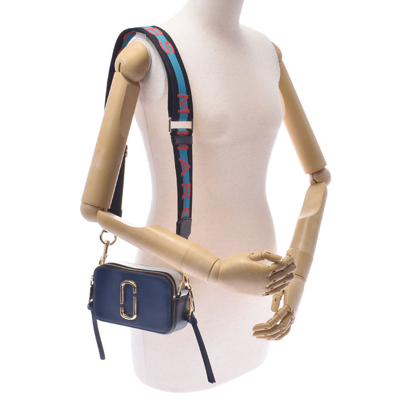 MARC JACOBS Mark Jacobs Snapshots 2 WAY bag Blue/Multi M0014146-455 Ladies Cattle Floor Shalder Bag Gingzo (New Ginghouse)