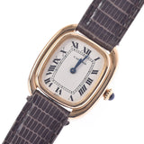 CARTIER カルティエ アンティーク レディース YG/革 腕時計 手巻き 白文字盤 ABランク 中古 銀蔵