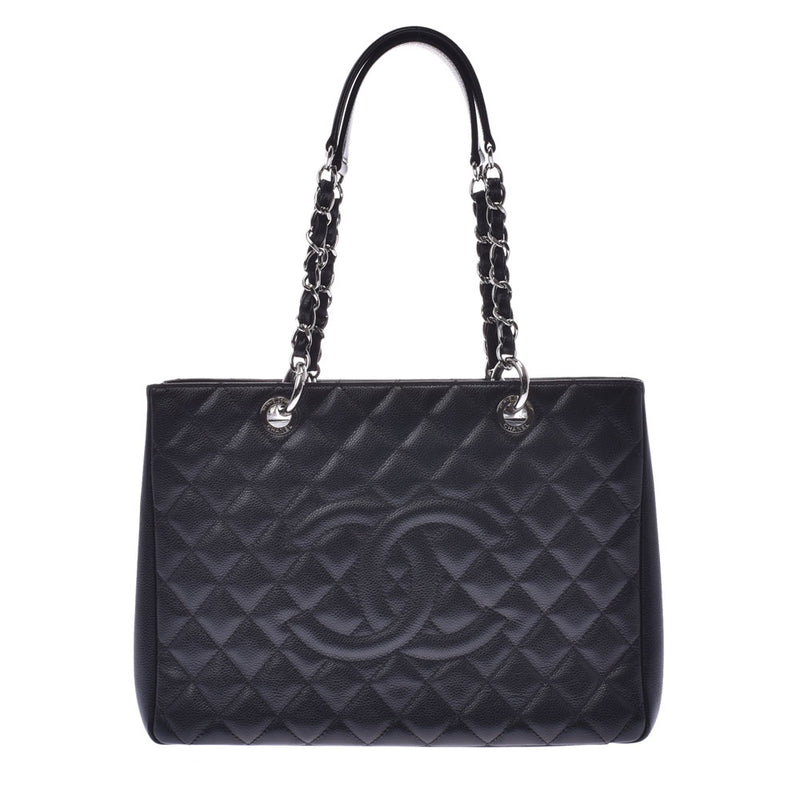 Chanel black best sale quilted caviar bag