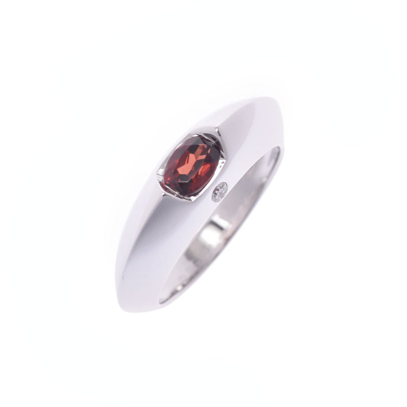伯爵伯爵灵气石榴石/钻石号13.5女士k18wg戒指戒指等级使用银