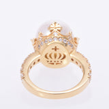 Justin Davis Justin Davis Crown Motif 8 Ladies K18KG / Pearl / Zirconia Ring / Ring A Rank Used Silgrin