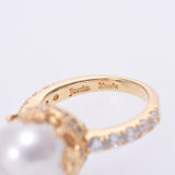 Justin Davis Justin Davis Crown Motif 8 Ladies K18KG / Pearl / Zirconia Ring / Ring A Rank Used Silgrin