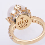 Justin Davis Justin Davis Crown Motif 8 Ladies K18KG / Pearl / Zirconia Ring / Ring A Rank Used Silgrin