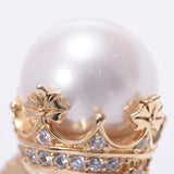 Justin Davis Justin Davis Crown Motif 8 Ladies K18KG / Pearl / Zirconia Ring / Ring A Rank Used Silgrin